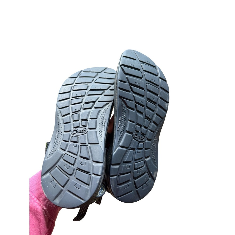 Chaco Kids Z1 Ecotread Sport Sandals Blue Green Patterned Size 6 Big Kids - Picture 7 of 8